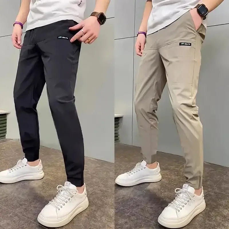 Pantalon cargo extensible avec poches multiples pour hommes